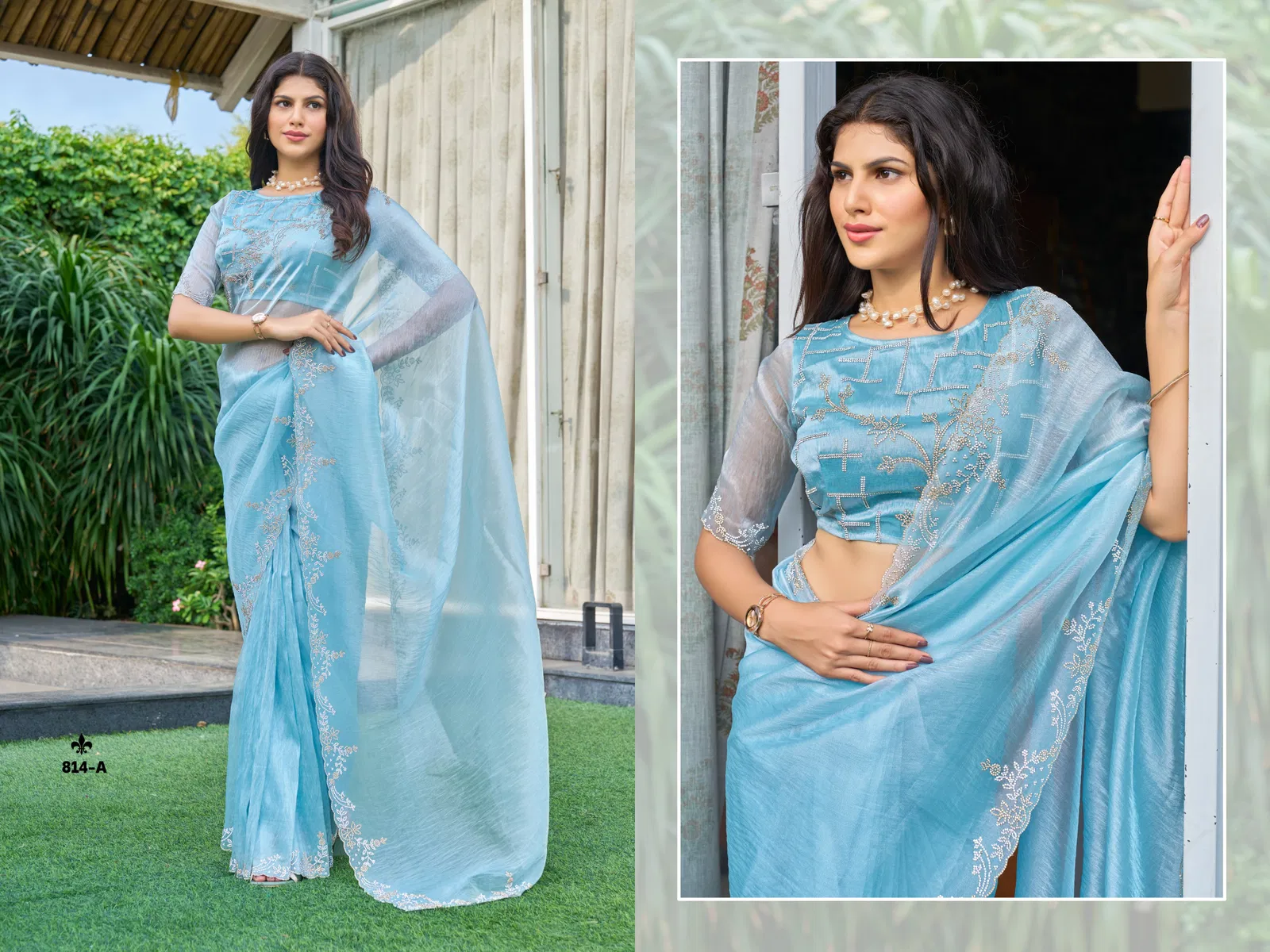 Mehek 814 A To E Organza Party Wear Sarees Wholesale Market In Surat